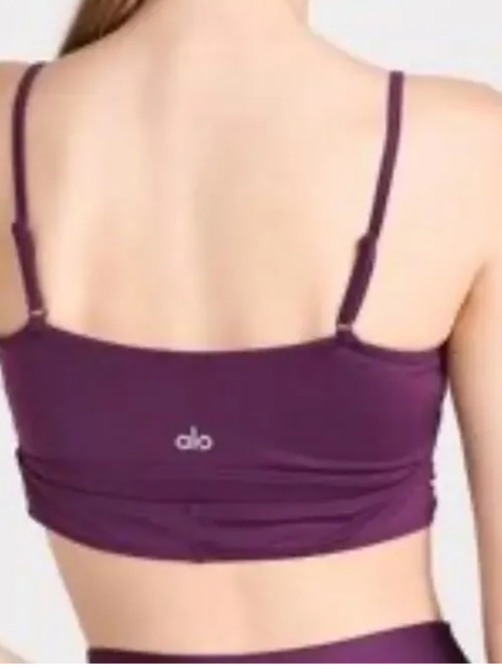ALO Yoga Enso Tank Plum Crossover Bralette Tank size Large - Picture 2 of 8